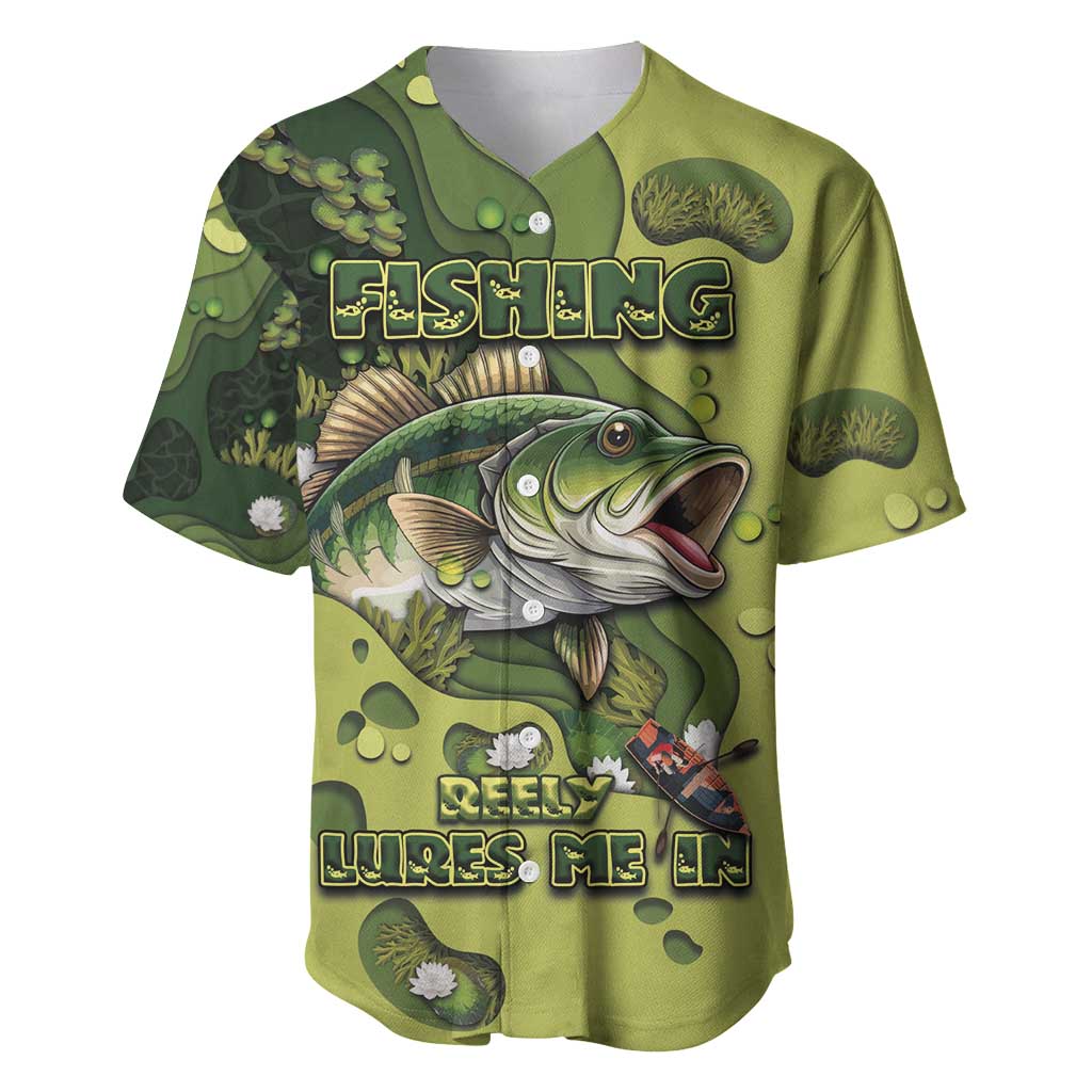 Personalized Fishing Baseball Jersey Reely Lures Me In - Wonder Print Shop