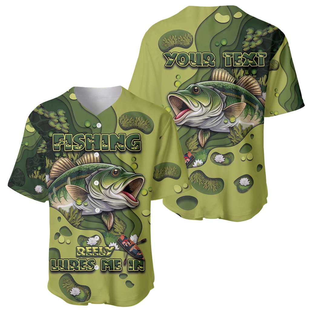 Personalized Fishing Baseball Jersey Reely Lures Me In - Wonder Print Shop