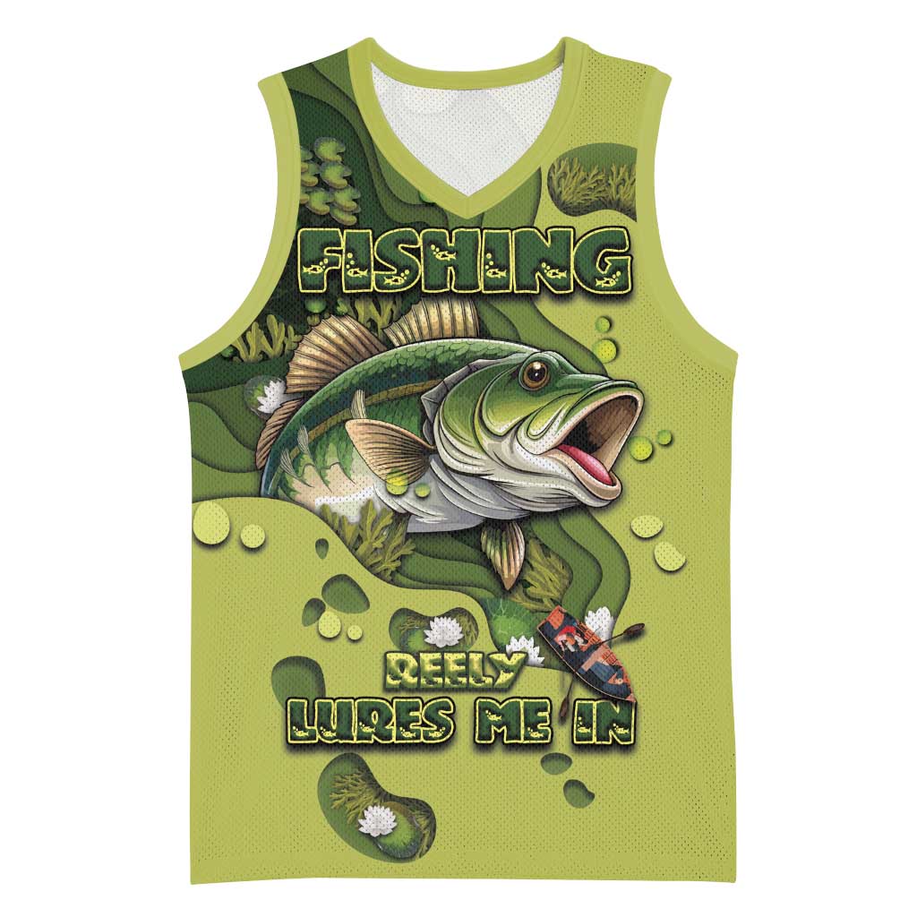 Personalized Fishing Basketball Jersey Reely Lures Me In - Wonder Print Shop