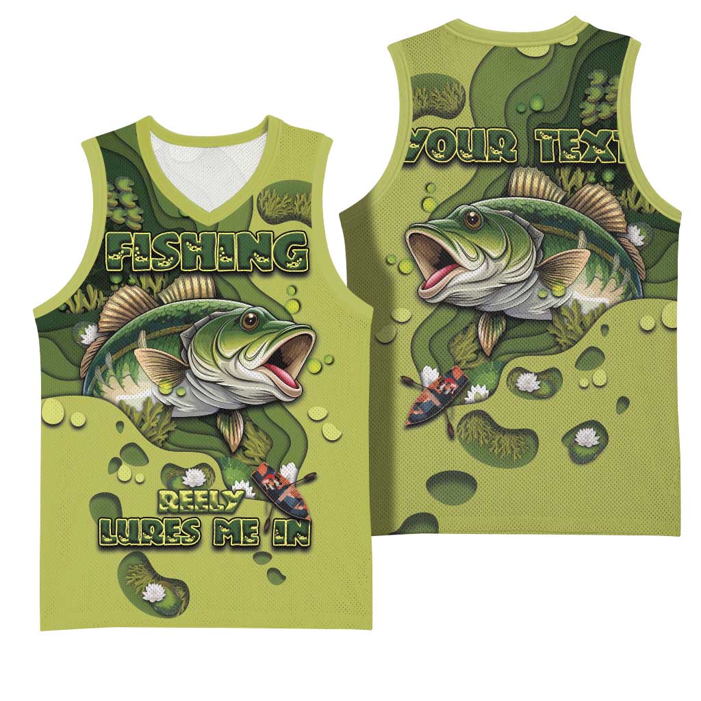 Personalized Fishing Basketball Jersey Reely Lures Me In - Wonder Print Shop