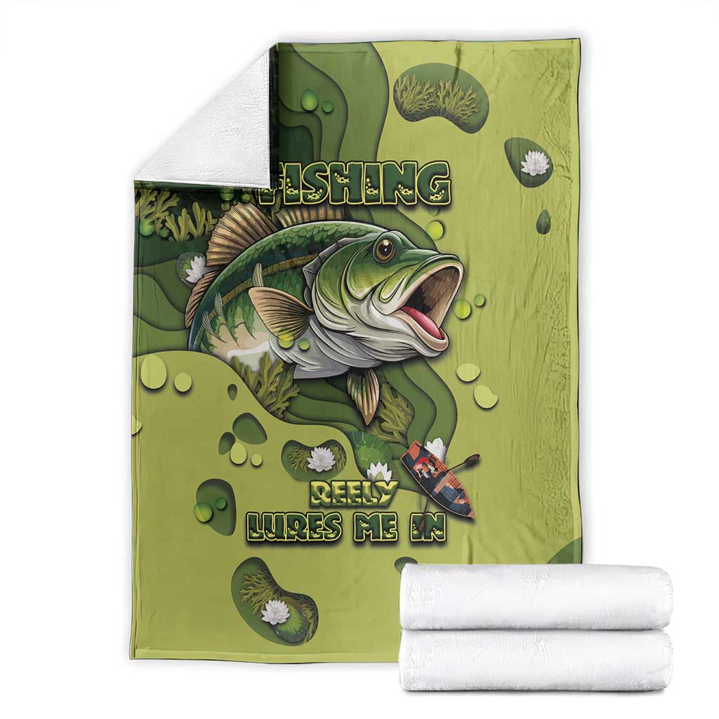 Fishing Blanket Reely Lures Me In - Wonder Print Shop
