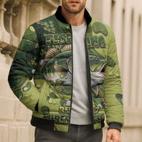 Personalized Fishing Bomber Puffer Jacket Reely Lures Me In - Wonder Print Shop