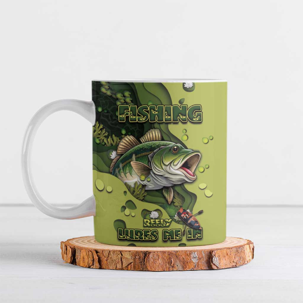 Fishing Ceramic Mug Reely Lures Me In - Wonder Print Shop