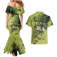 Personalized Fishing Couples Matching Mermaid Dress and Hawaiian Shirt Reely Lures Me In - Wonder Print Shop