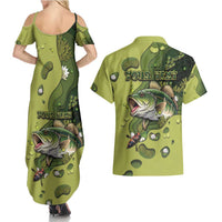 Personalized Fishing Couples Matching Summer Maxi Dress and Hawaiian Shirt Reely Lures Me In - Wonder Print Shop