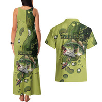 Personalized Fishing Couples Matching Tank Maxi Dress and Hawaiian Shirt Reely Lures Me In - Wonder Print Shop