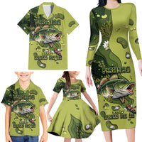 Personalized Fishing Family Matching Long Sleeve Bodycon Dress and Hawaiian Shirt Reely Lures Me In - Wonder Print Shop