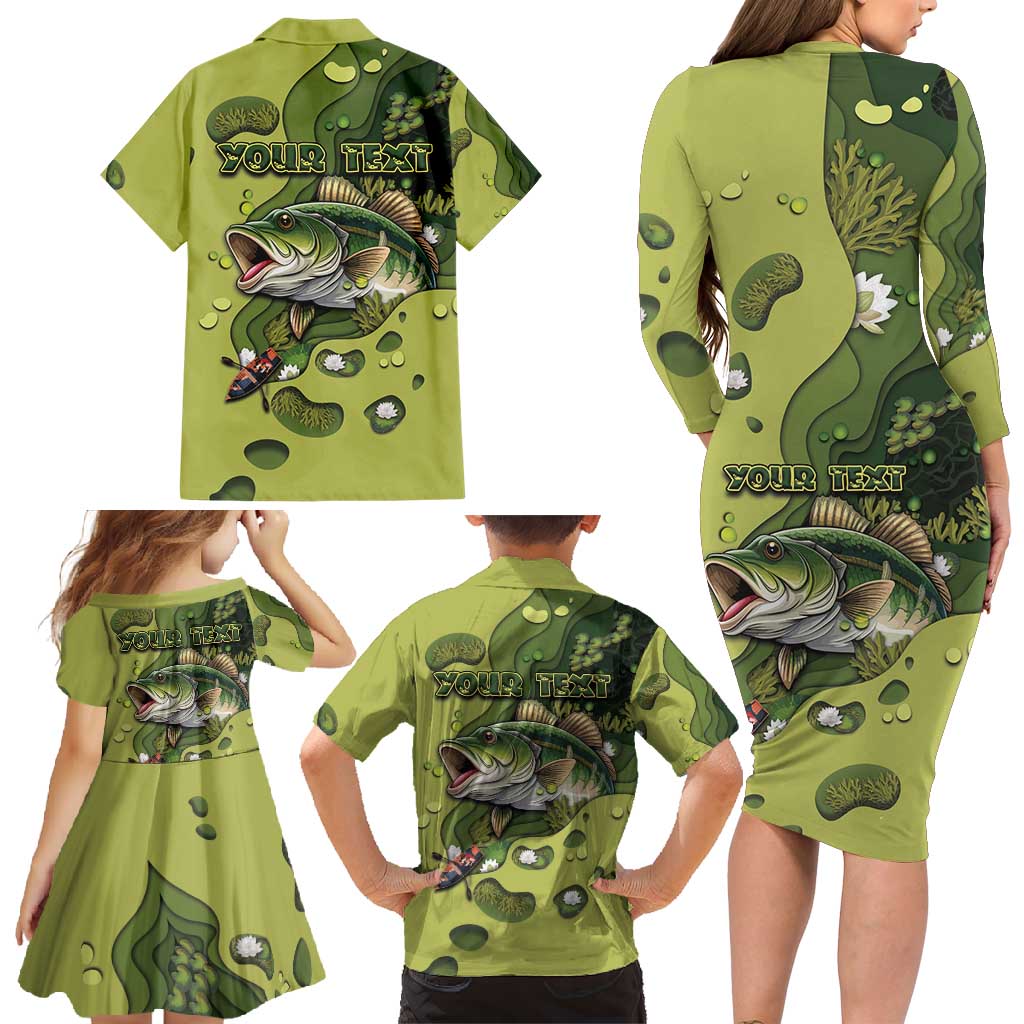 Personalized Fishing Family Matching Long Sleeve Bodycon Dress and Hawaiian Shirt Reely Lures Me In - Wonder Print Shop