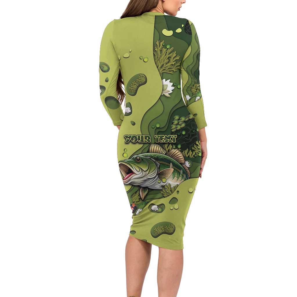 Personalized Fishing Family Matching Long Sleeve Bodycon Dress and Hawaiian Shirt Reely Lures Me In - Wonder Print Shop