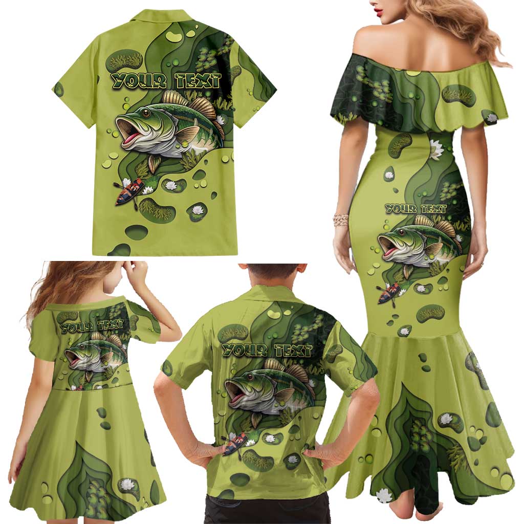 Personalized Fishing Family Matching Mermaid Dress and Hawaiian Shirt Reely Lures Me In - Wonder Print Shop