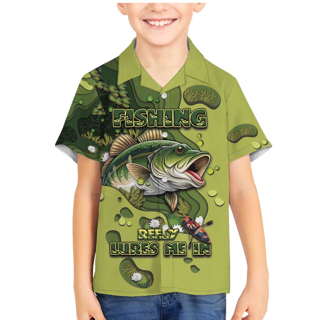 Personalized Fishing Family Matching Mermaid Dress and Hawaiian Shirt Reely Lures Me In - Wonder Print Shop