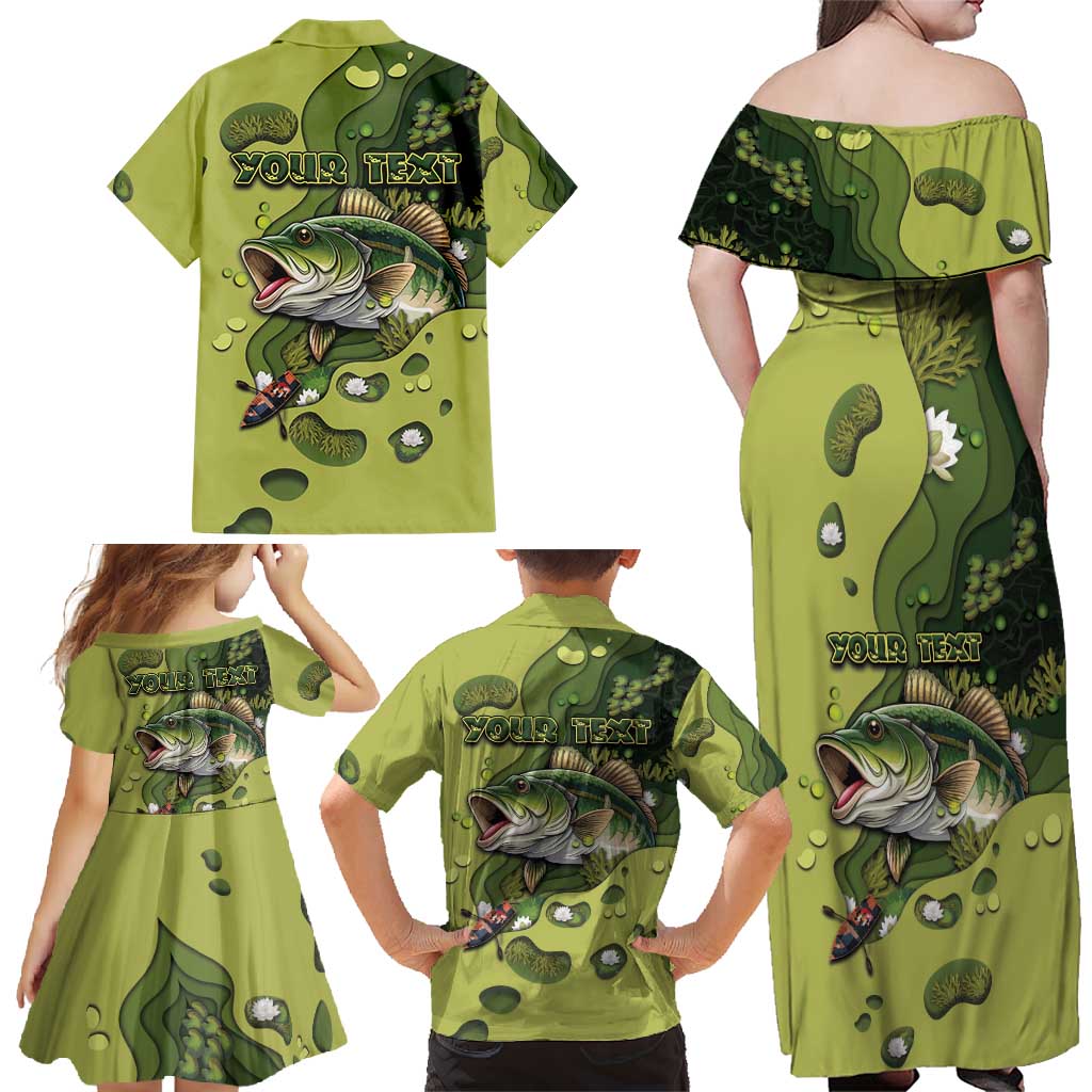 Personalized Fishing Family Matching Off Shoulder Maxi Dress and Hawaiian Shirt Reely Lures Me In - Wonder Print Shop