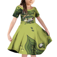 Personalized Fishing Family Matching Off Shoulder Short Dress and Hawaiian Shirt Reely Lures Me In - Wonder Print Shop