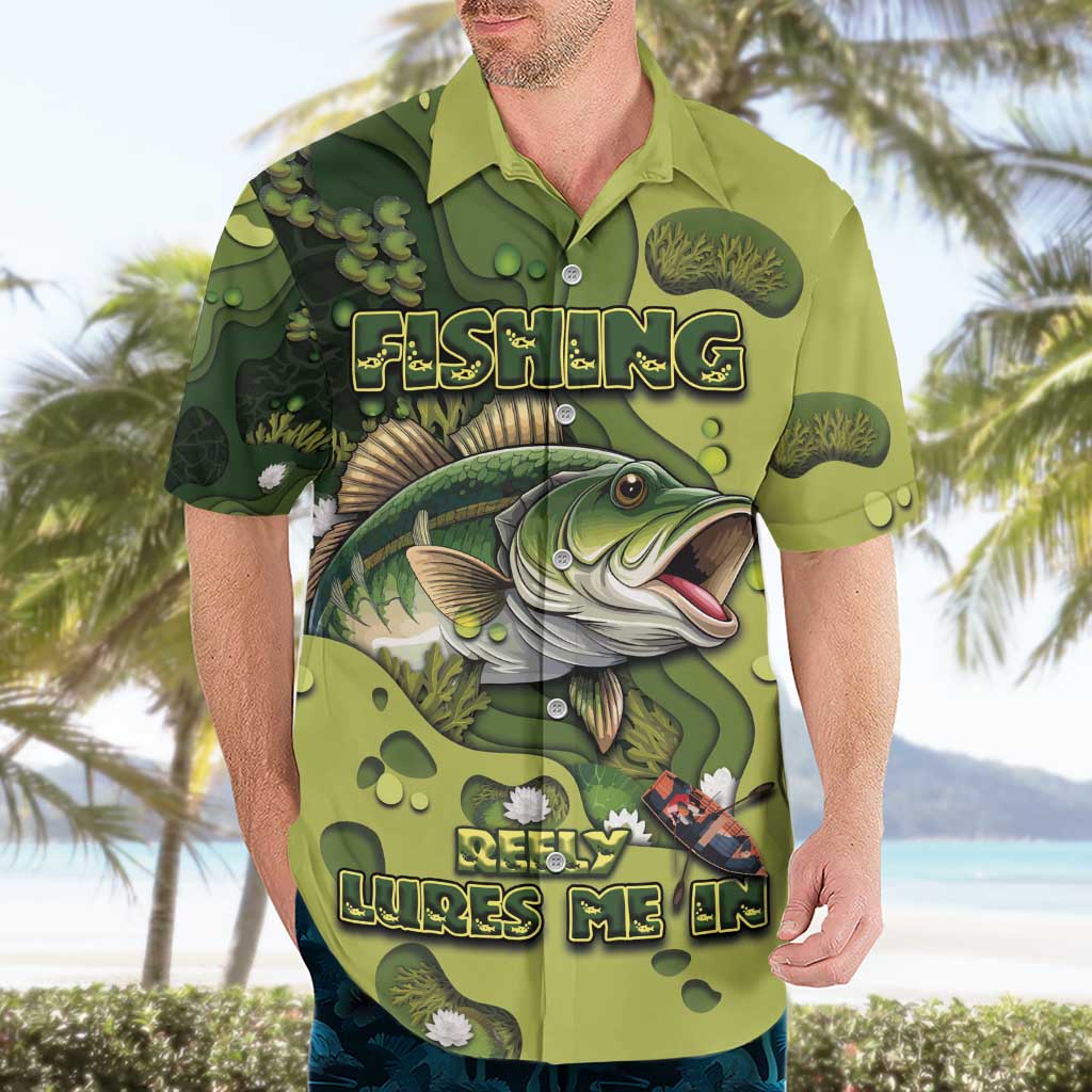 Personalized Fishing Hawaiian Shirt Reely Lures Me In - Wonder Print Shop