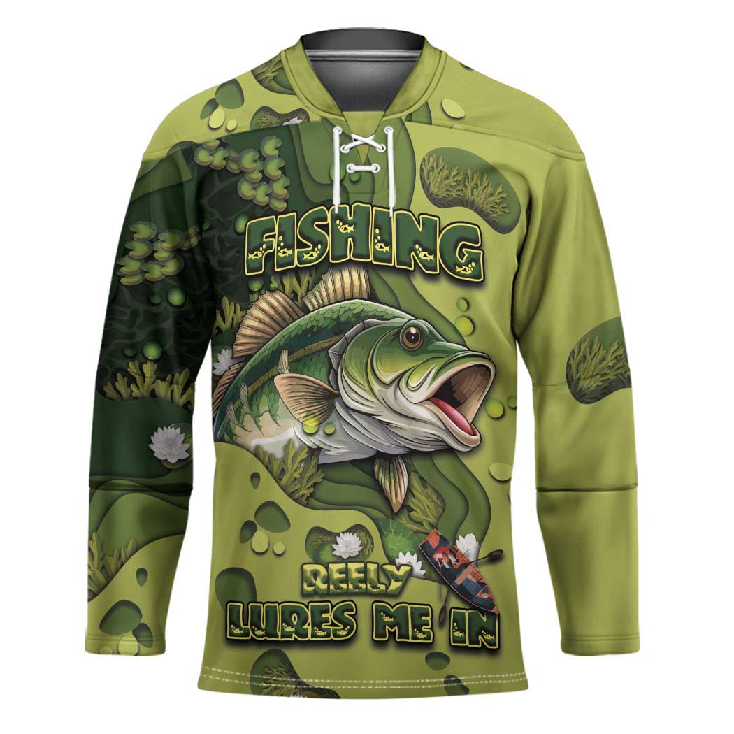 Personalized Fishing Hockey Jersey Reely Lures Me In - Wonder Print Shop