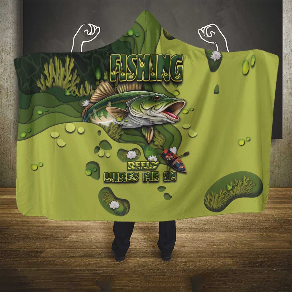Fishing Hooded Blanket Reely Lures Me In - Wonder Print Shop