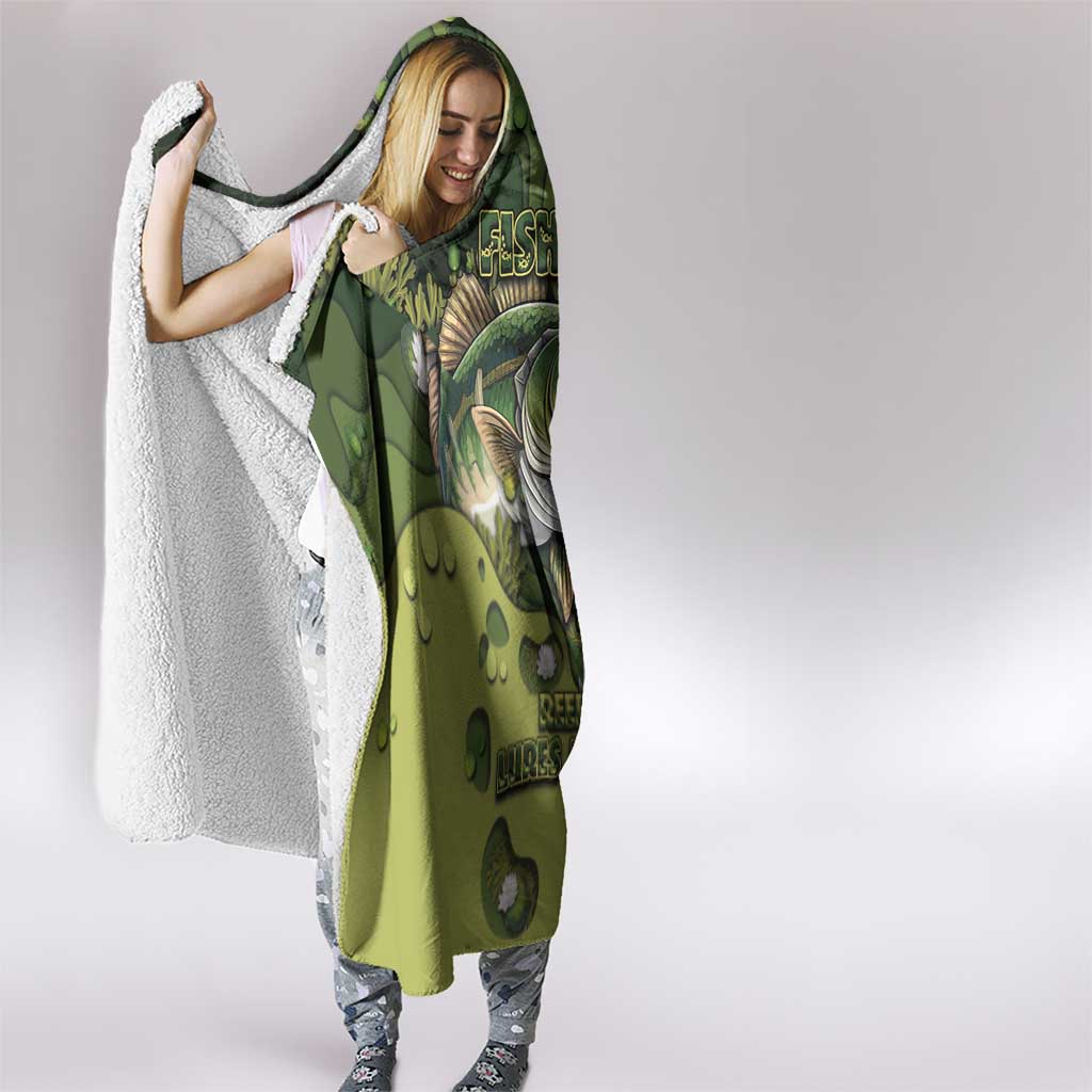 Fishing Hooded Blanket Reely Lures Me In - Wonder Print Shop