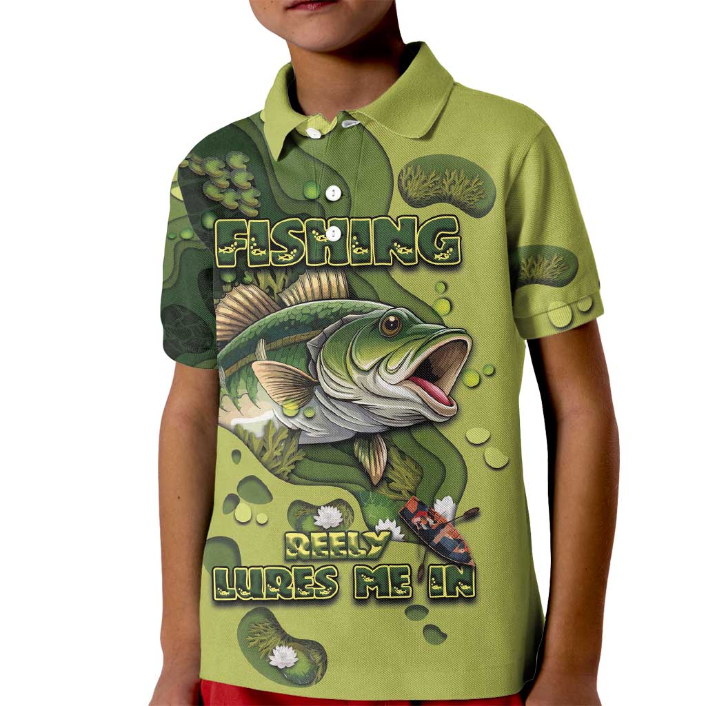 Personalized Fishing Kid Polo Shirt Reely Lures Me In - Wonder Print Shop