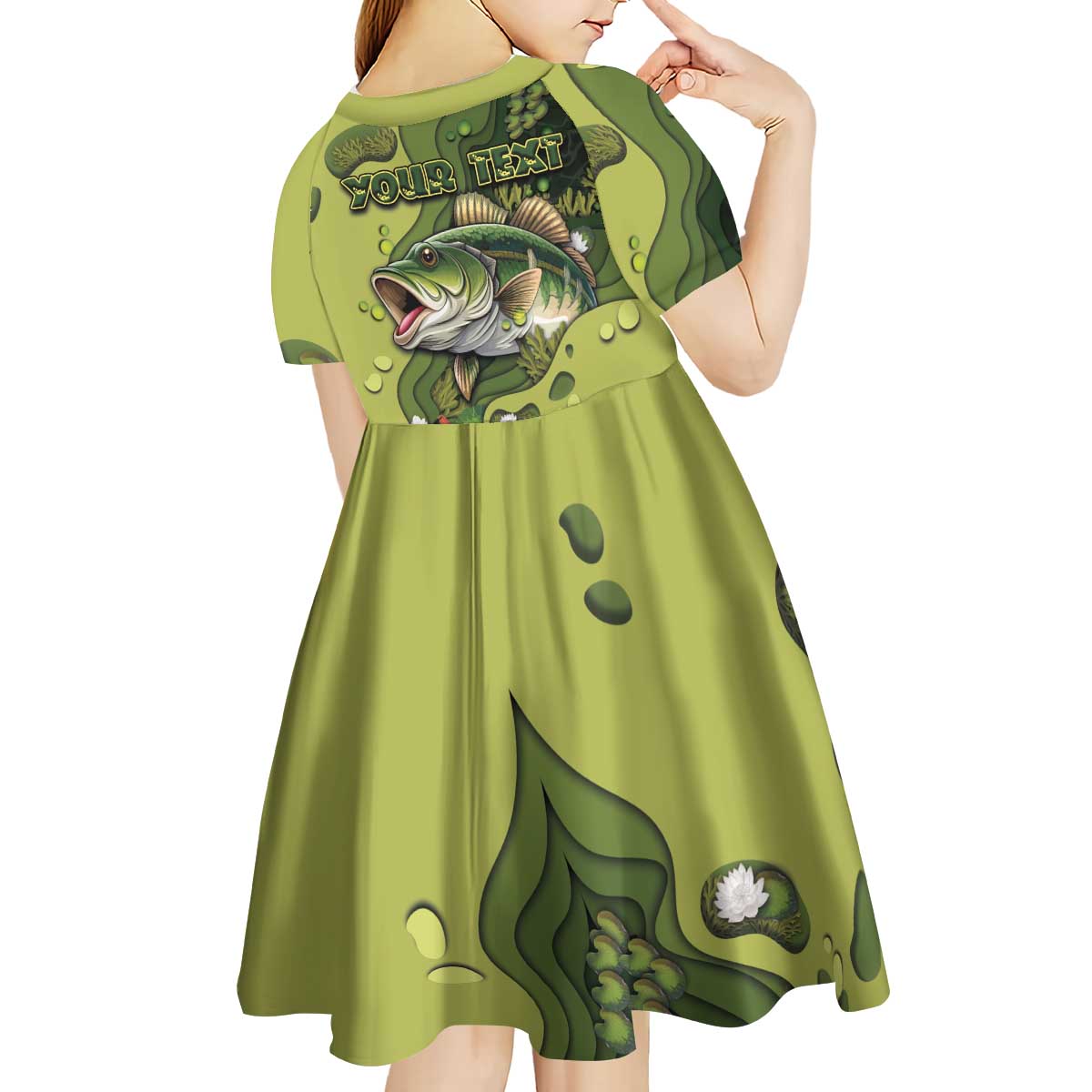 Personalized Fishing Kid Short Sleeve Dress Reely Lures Me In - Wonder Print Shop