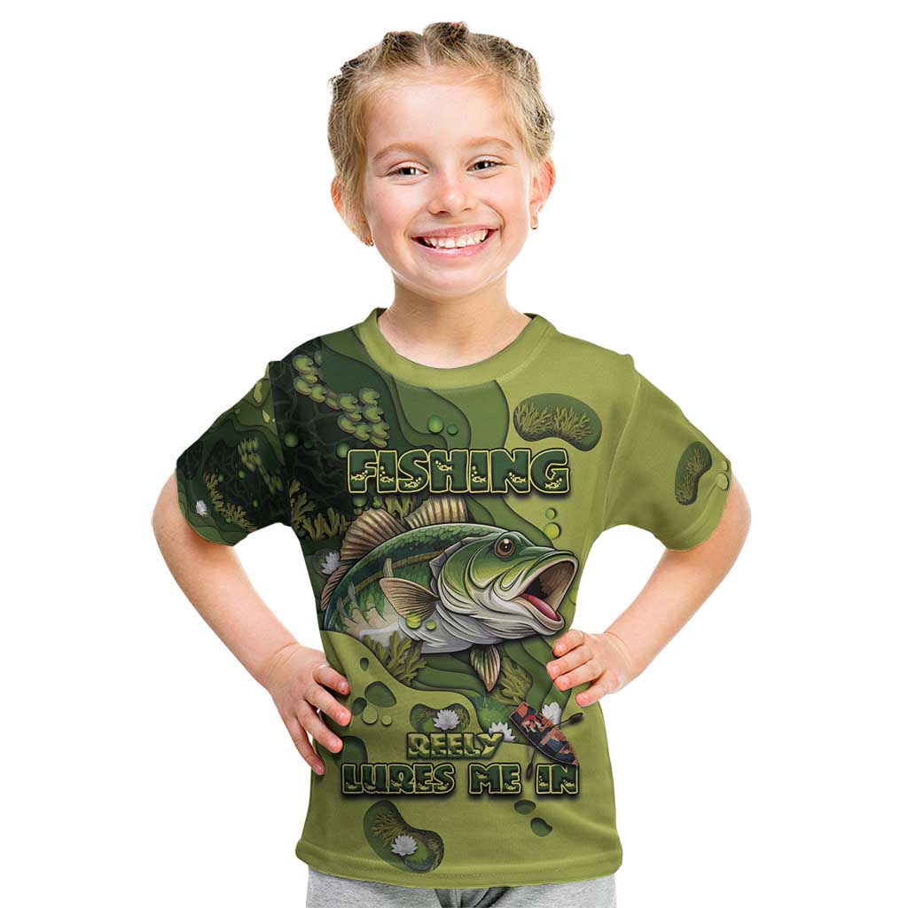 Personalized Fishing Kid T Shirt Reely Lures Me In - Wonder Print Shop