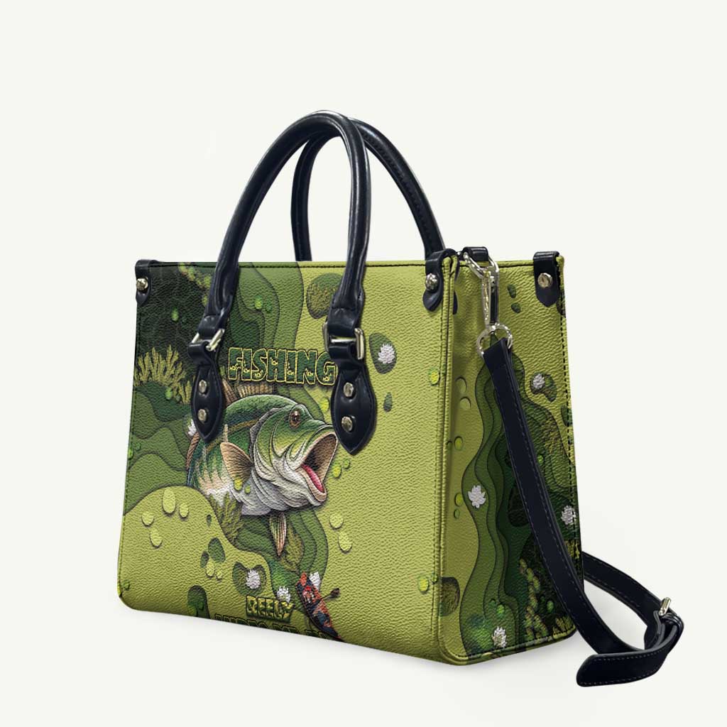 Fishing Leather Bag Reely Lures Me In - Wonder Print Shop