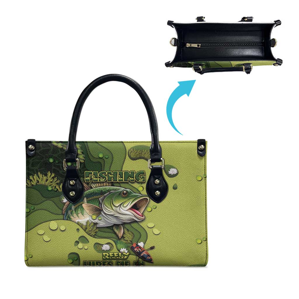 Fishing Leather Bag Reely Lures Me In - Wonder Print Shop