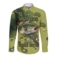 Personalized Fishing Long Sleeve Button Shirt Reely Lures Me In - Wonder Print Shop
