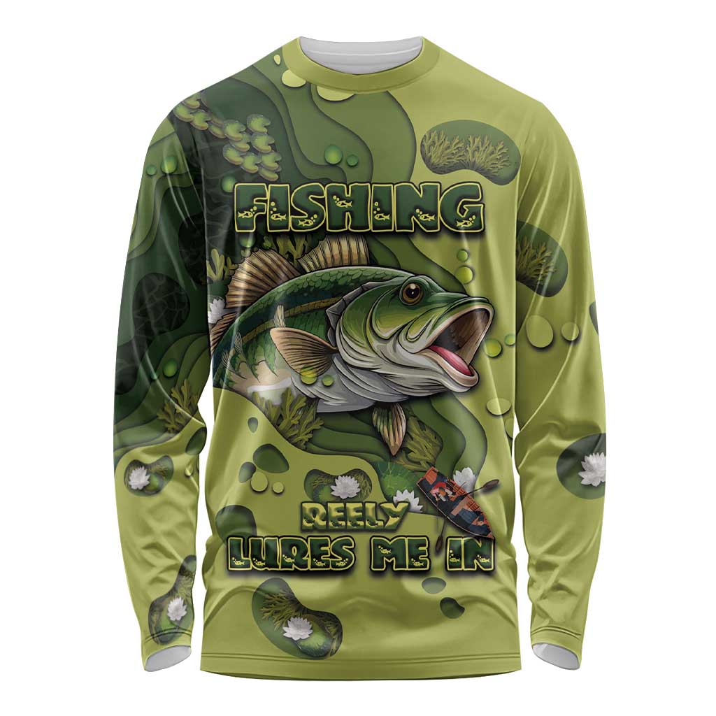 Personalized Fishing Long Sleeve Shirt Reely Lures Me In - Wonder Print Shop