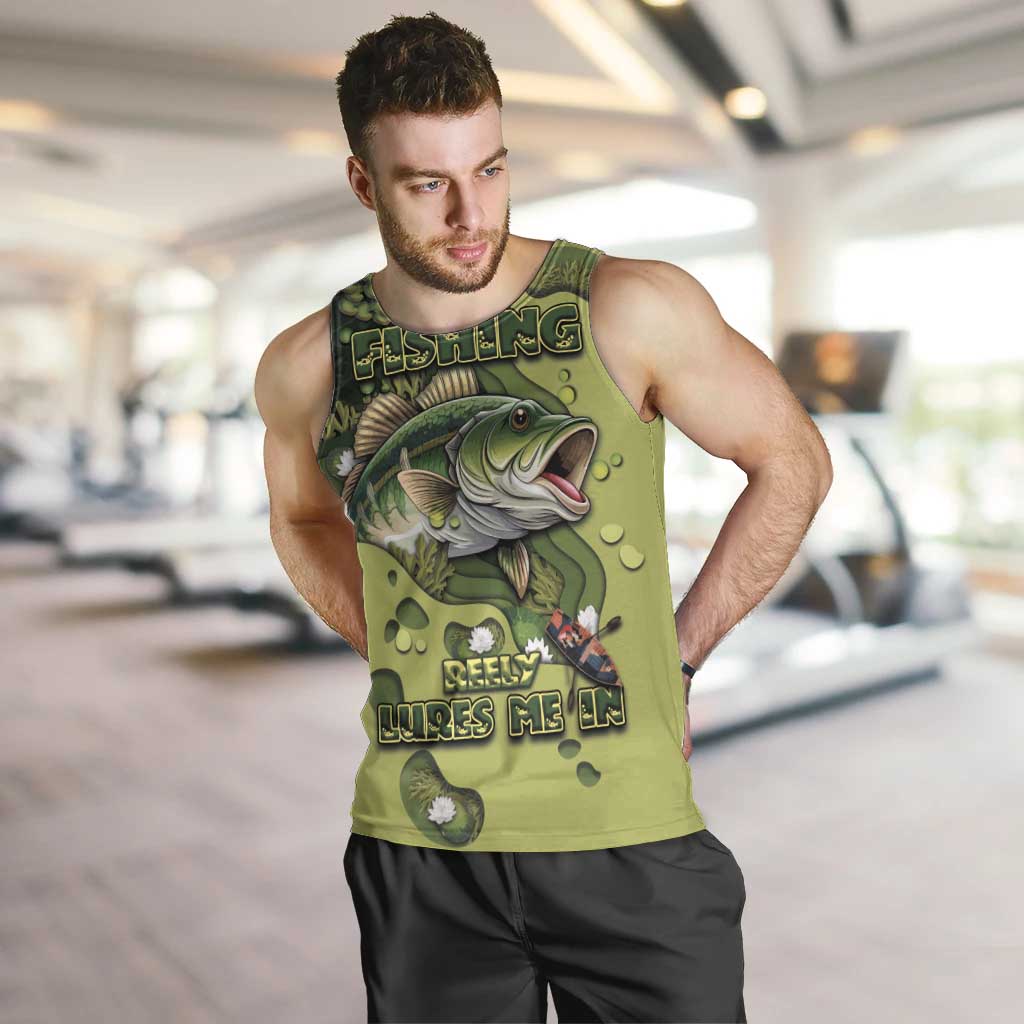 Personalized Fishing Men Tank Top Reely Lures Me In - Wonder Print Shop