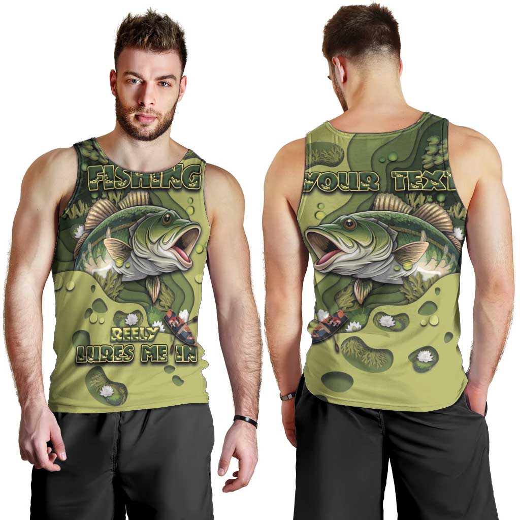 Personalized Fishing Men Tank Top Reely Lures Me In - Wonder Print Shop
