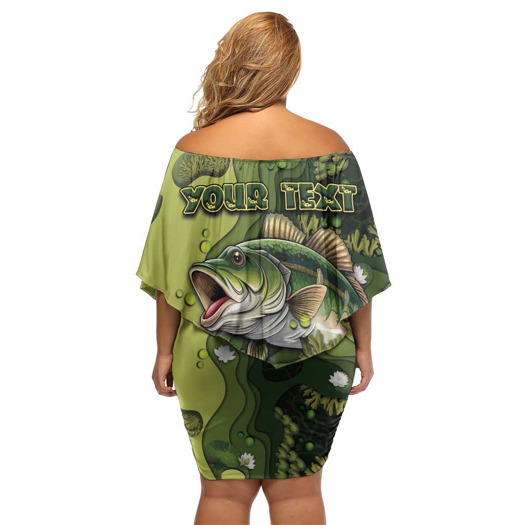 Personalized Fishing Off Shoulder Short Dress Reely Lures Me In - Wonder Print Shop