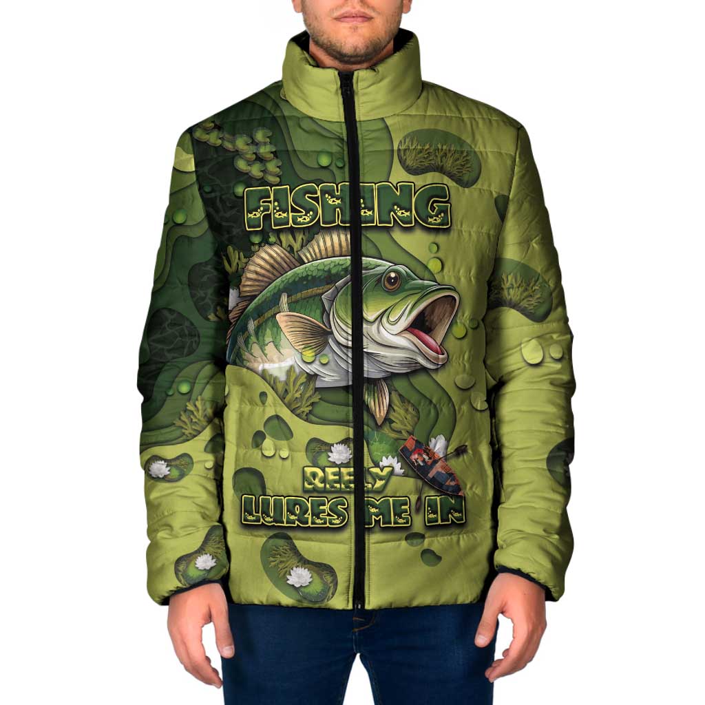 Personalized Fishing Padded Jacket Reely Lures Me In - Wonder Print Shop