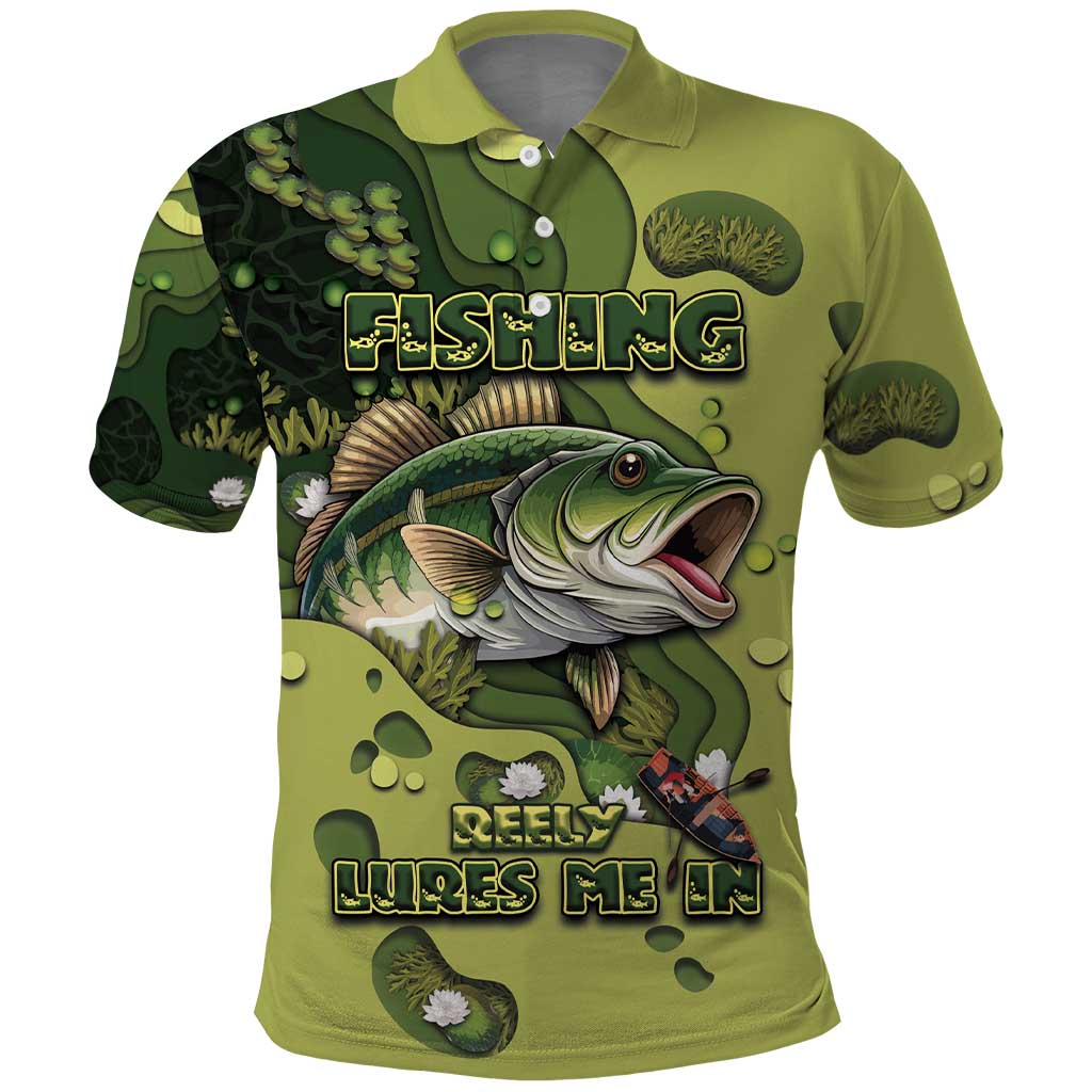 Personalized Fishing Polo Shirt Reely Lures Me In - Wonder Print Shop