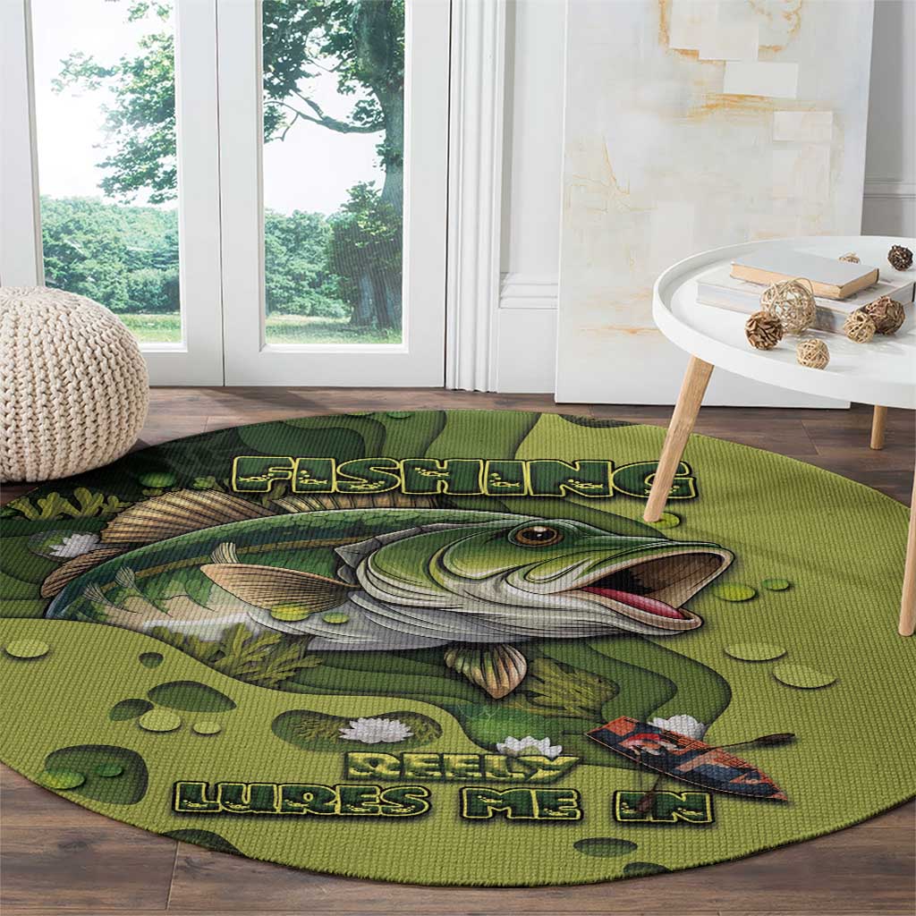 Fishing Round Carpet Reely Lures Me In - Wonder Print Shop