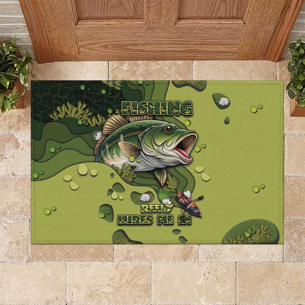 Fishing Rubber Doormat Reely Lures Me In - Wonder Print Shop