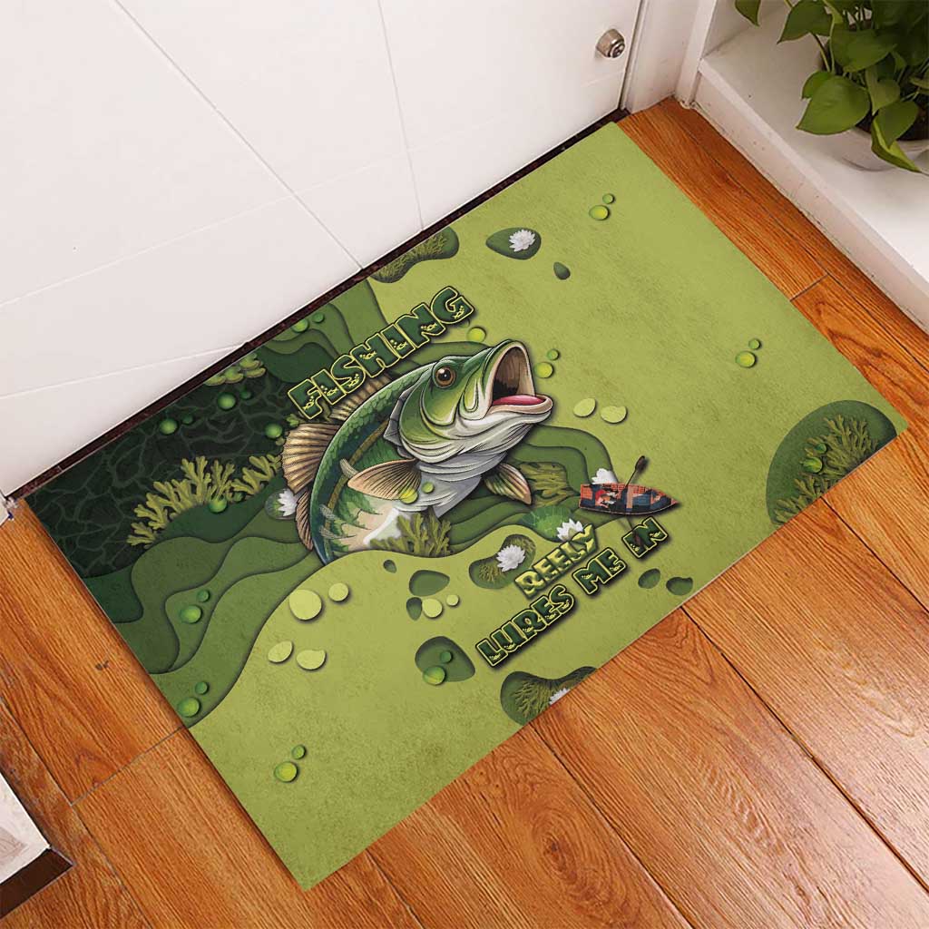 Fishing Rubber Doormat Reely Lures Me In - Wonder Print Shop