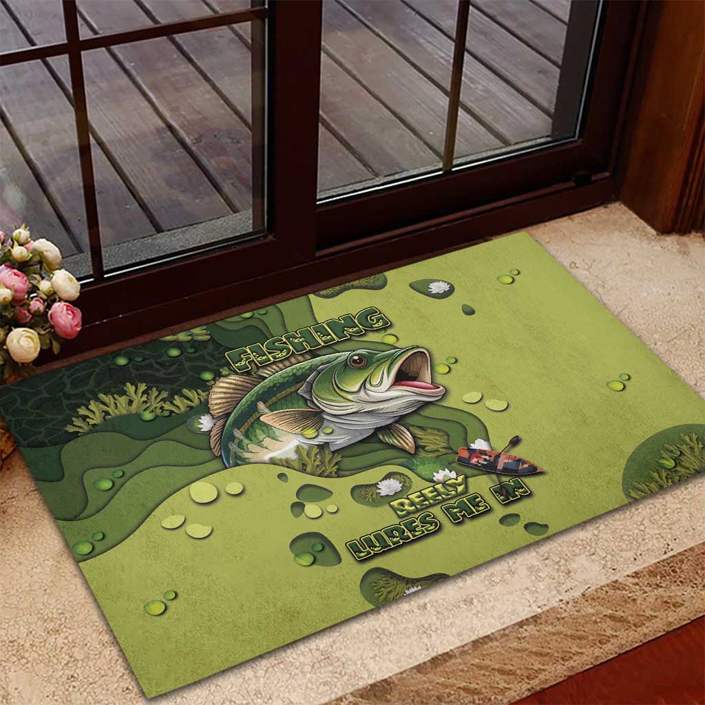 Fishing Rubber Doormat Reely Lures Me In - Wonder Print Shop