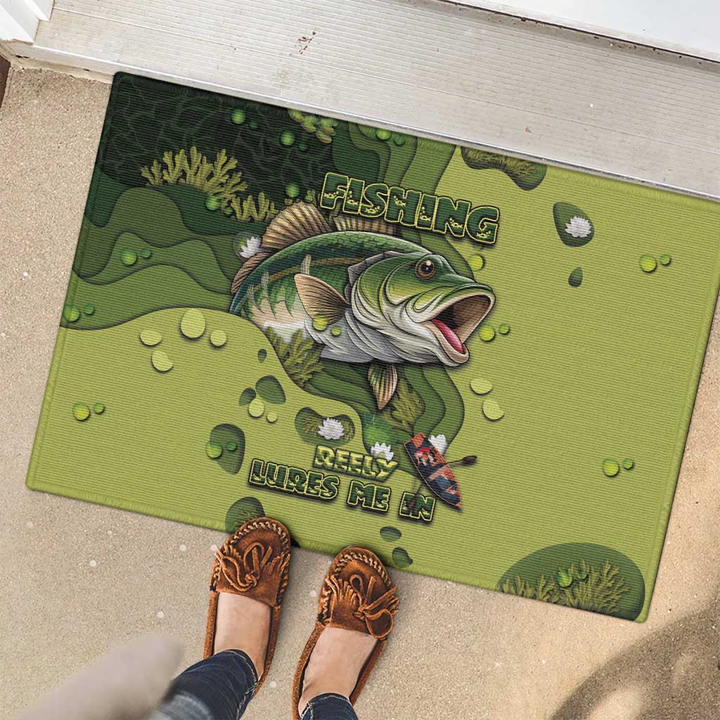 Fishing Rubber Doormat Reely Lures Me In - Wonder Print Shop