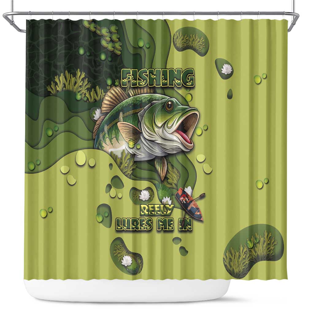 Fishing Shower Curtain Reely Lures Me In - Wonder Print Shop