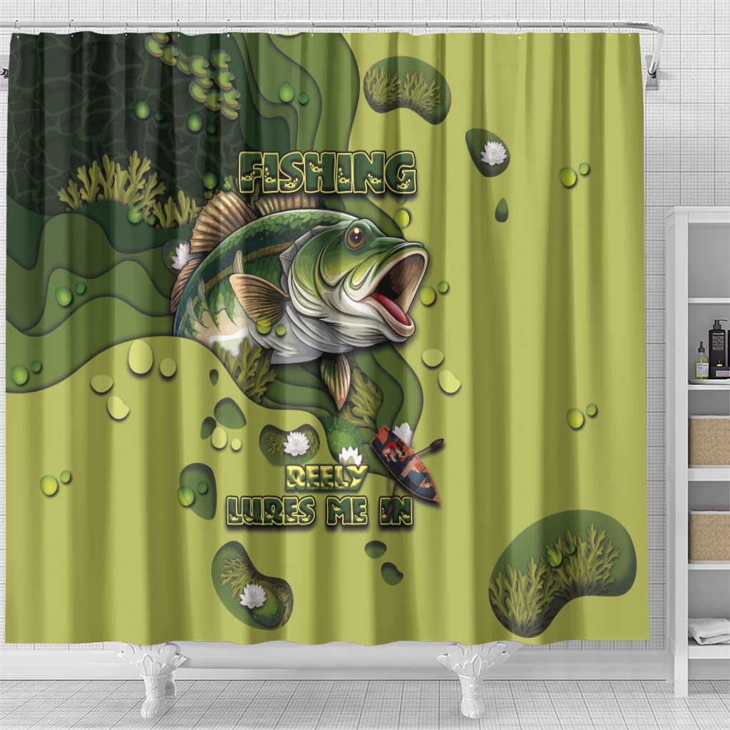 Fishing Shower Curtain Reely Lures Me In - Wonder Print Shop