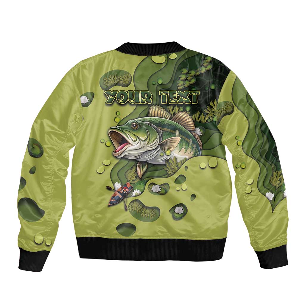 Personalized Fishing Sleeve Zip Bomber Jacket Reely Lures Me In - Wonder Print Shop