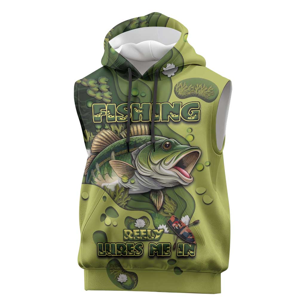 Personalized Fishing Sleeveless Hoodie Reely Lures Me In - Wonder Print Shop