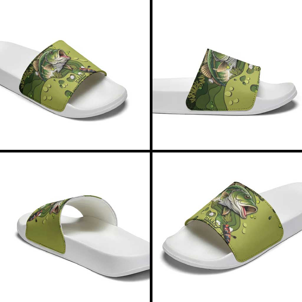 Fishing Slide Sandals Reely Lures Me In - Wonder Print Shop