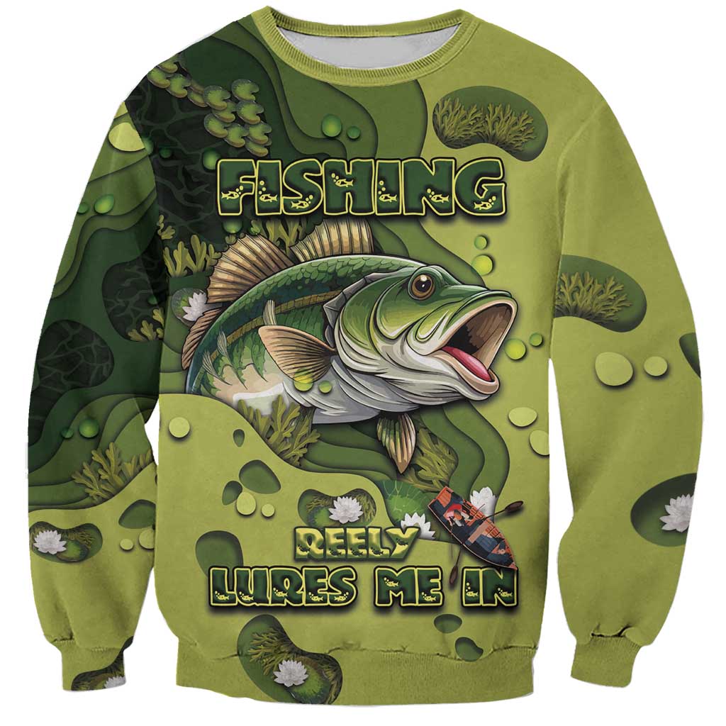 Personalized Fishing Sweatshirt Reely Lures Me In - Wonder Print Shop