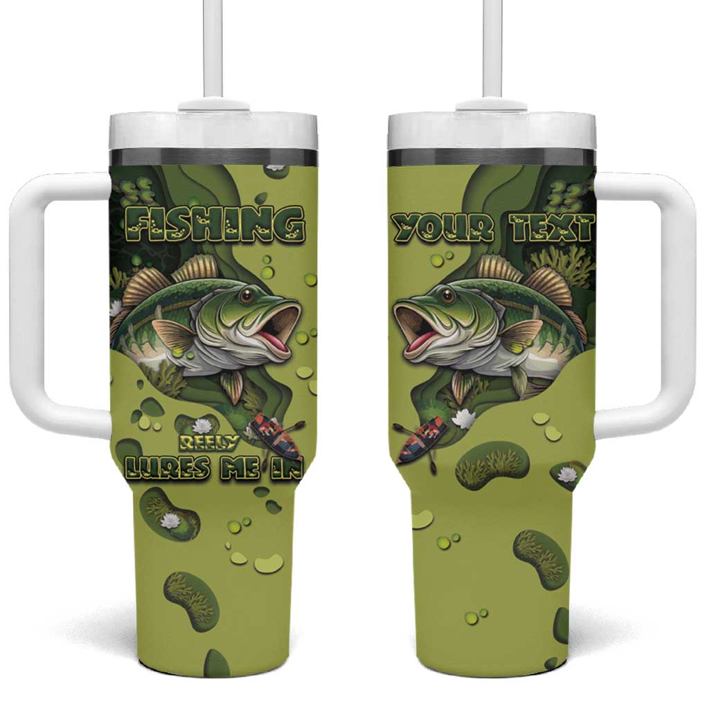 Personalized Fishing Tumbler With Handle Reely Lures Me In - Wonder Print Shop