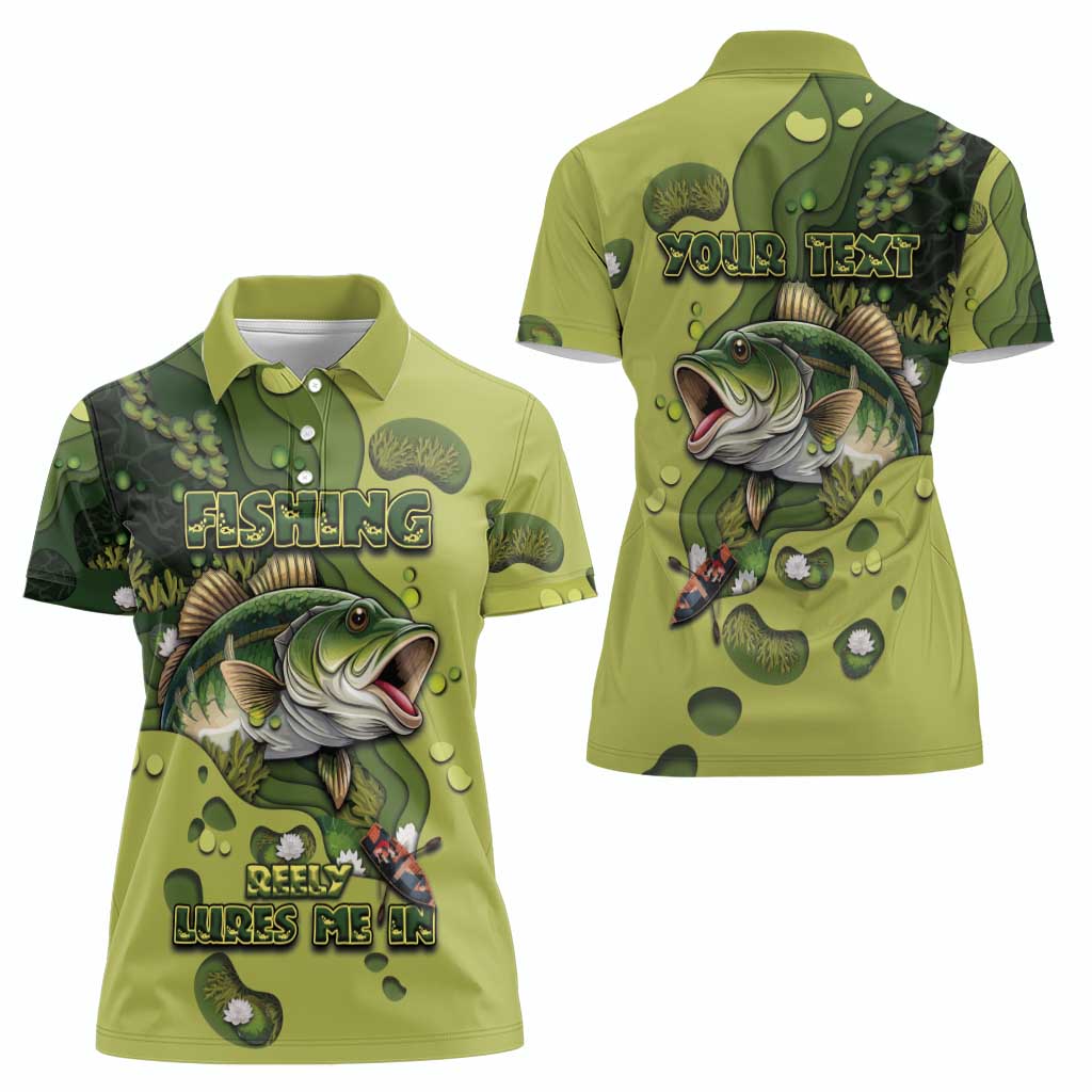 Personalized Fishing Women Polo Shirt Reely Lures Me In - Wonder Print Shop