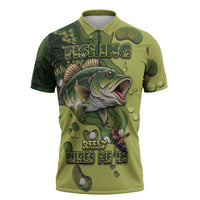 Personalized Fishing Zipper Polo Shirt Reely Lures Me In - Wonder Print Shop