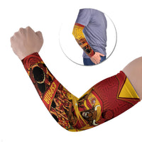 Custom Spain Football Arm Sleeves Raging Bull Golden Trophy Fans Banner
