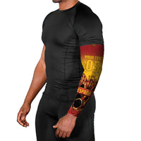 Custom Spain Football Arm Sleeves Raging Bull Golden Trophy Fans Banner