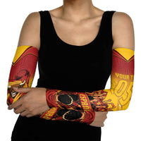 Custom Spain Football Arm Sleeves Raging Bull Golden Trophy Fans Banner